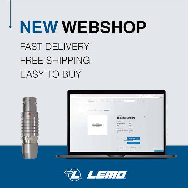 LEMO lanceert zijn nieuwe webshop voor connectoren en accessoires 